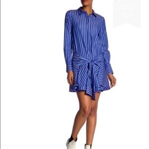 Derek lam 10 Crosby Stripe Long Sleeve Cotton Shirt dress Size 4